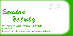 sandor helmly business card