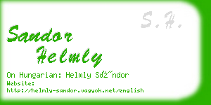 sandor helmly business card